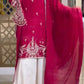 Heavy Chinon Silk Embroidered Kurta with Palazzo & Dupatta – Festive & Wedding Wear