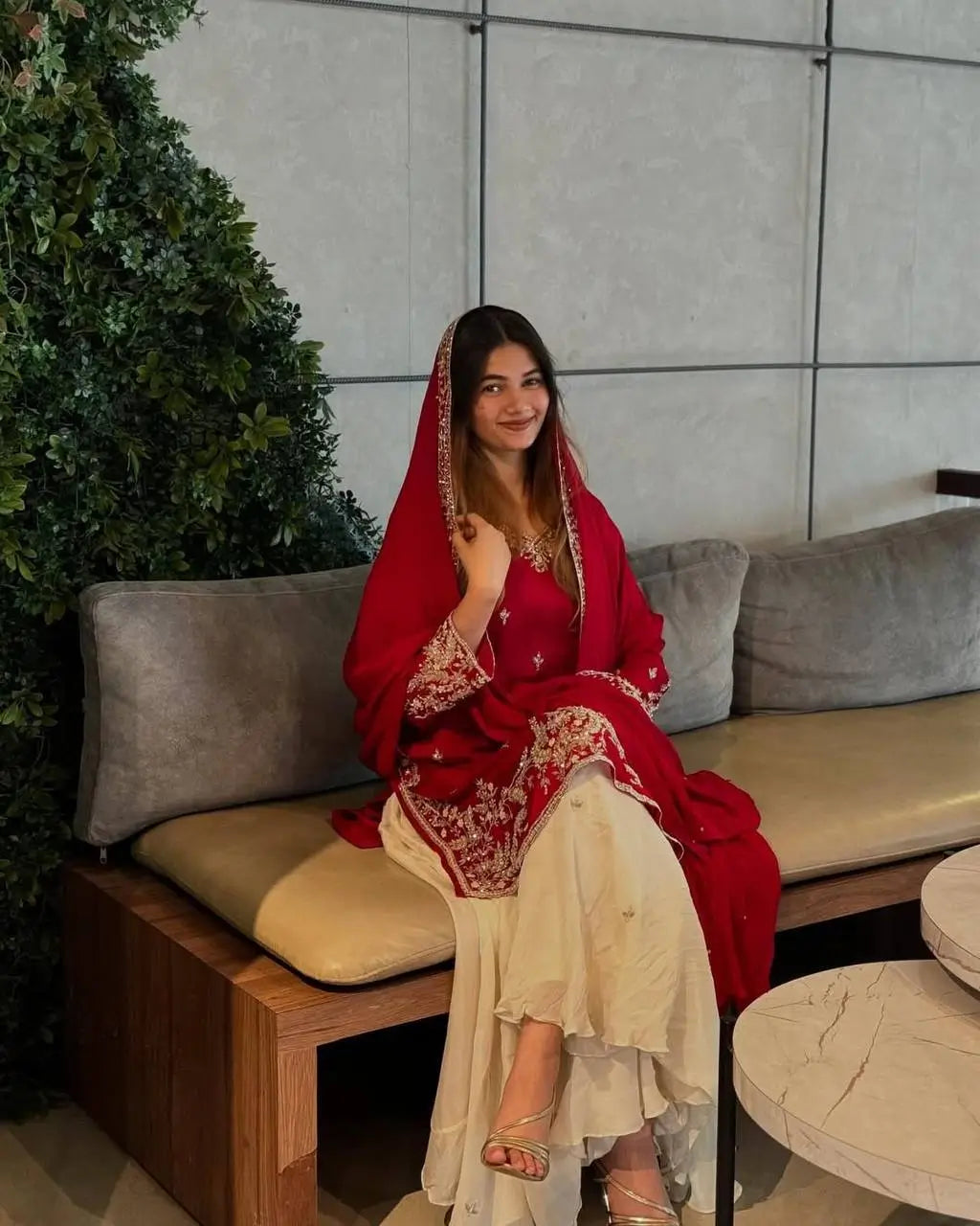 Heavy Chinon Silk Embroidered Kurta with Palazzo & Dupatta – Festive & Wedding Wear