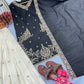 Heavy Chinon Silk Embroidered Kurta with Palazzo & Dupatta – Festive & Wedding Wear