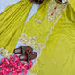 Heavy Chinon Silk Embroidered Palazzo Set with Dupatta