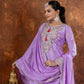 Heavy Chinon Silk Embroidered Palazzo Set with Dupatta