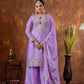 Heavy Chinon Silk Embroidered Palazzo Set with Dupatta