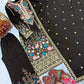 Heavy Chinon Silk Embroidered Palazzo Suit Set with Diamond Hand Work