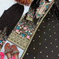 Heavy Chinon Silk Embroidered Palazzo Suit Set with Diamond Hand Work