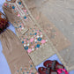 Heavy Chinon Silk Embroidered Palazzo Suit Set with Diamond Hand Work