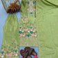 Heavy Chinon Silk Embroidered Palazzo Suit Set with Diamond Hand Work