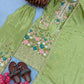 Heavy Chinon Silk Embroidered Palazzo Suit Set with Diamond Hand Work