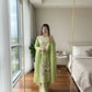 Heavy Chinon Silk Embroidered Palazzo Suit Set with Diamond Hand Work