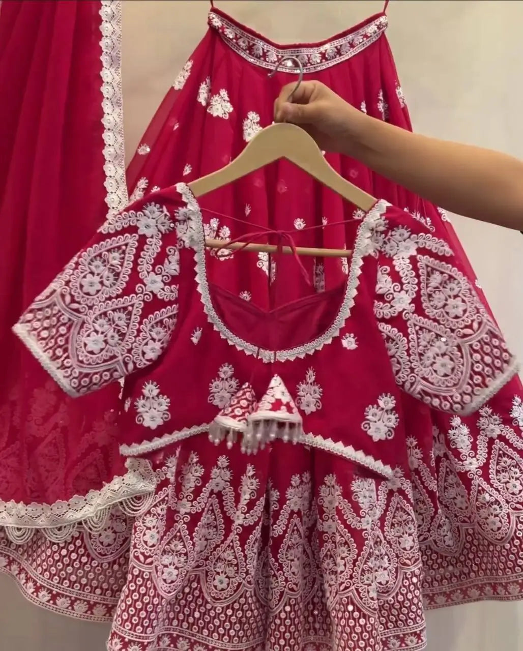 Heavy Embroidered Georgette Lehenga Choli Set