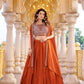Heavy Embroidered Rangoli Silk Lehenga Set with 9 Meter Flair
