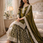 Heavy Fandy Silk Embroidered Top Sharara Palazzo Set with Dupatta