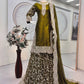 Heavy Fandy Silk Embroidered Top Sharara Palazzo Set with Dupatta