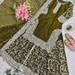 Heavy Fandy Silk Embroidered Top Sharara Palazzo Set with Dupatta