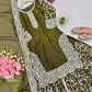 Heavy Fandy Silk Embroidered Top Sharara Palazzo Set with Dupatta