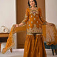 Heavy Fandy Silk Embroidered Top Sharara Palazzo Set with Dupatta