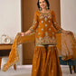 Heavy Fandy Silk Embroidered Top Sharara Palazzo Set with Dupatta