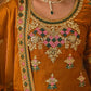 Heavy Fandy Silk Embroidered Top Sharara Palazzo Set with Dupatta