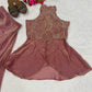 Heavy Fandy Silk Full Neck Top with Sharara Palazzo Set for special occasions