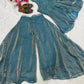Heavy Fandy Silk Full Neck Top with Sharara Palazzo Set for special occasions