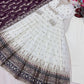 Heavy Faux Georgette Embroidered Anarkali Gown Set with Dupatta