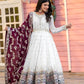 Heavy Faux Georgette Embroidered Anarkali Gown Set with Dupatta