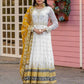 Heavy Faux Georgette Embroidered Anarkali Gown Set with Dupatta