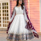 Heavy Faux Georgette Embroidered Anarkali Gown Set with Dupatta