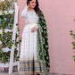 Heavy Faux Georgette Embroidered Anarkali Gown Set with Dupatta