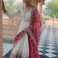 Heavy Faux Georgette Embroidered Anarkali Gown with Dupatta & Bottom