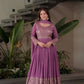 Heavy Faux Georgette Embroidered Gown Sharara Set with Dupatta