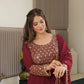 Heavy Faux Georgette Embroidered Gown Sharara Set with Dupatta