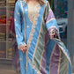 Heavy Faux Georgette Embroidered Palazzo Set with Multicolor Dupatta