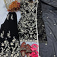 Heavy Faux Georgette Embroidered Palazzo Set with Sequins & Dupatta