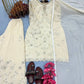 Heavy Faux Georgette Embroidered Palazzo Set with Sequins & Dupatta