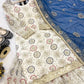 Heavy Faux Georgette Embroidered Top Sharara Plazzo Set with Lace Border Dupatta