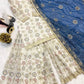 Heavy Faux Georgette Embroidered Top Sharara Plazzo Set with Lace Border Dupatta