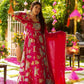 Heavy Fox Georgette Embroidered Gown with Sharara & Dupatta Set