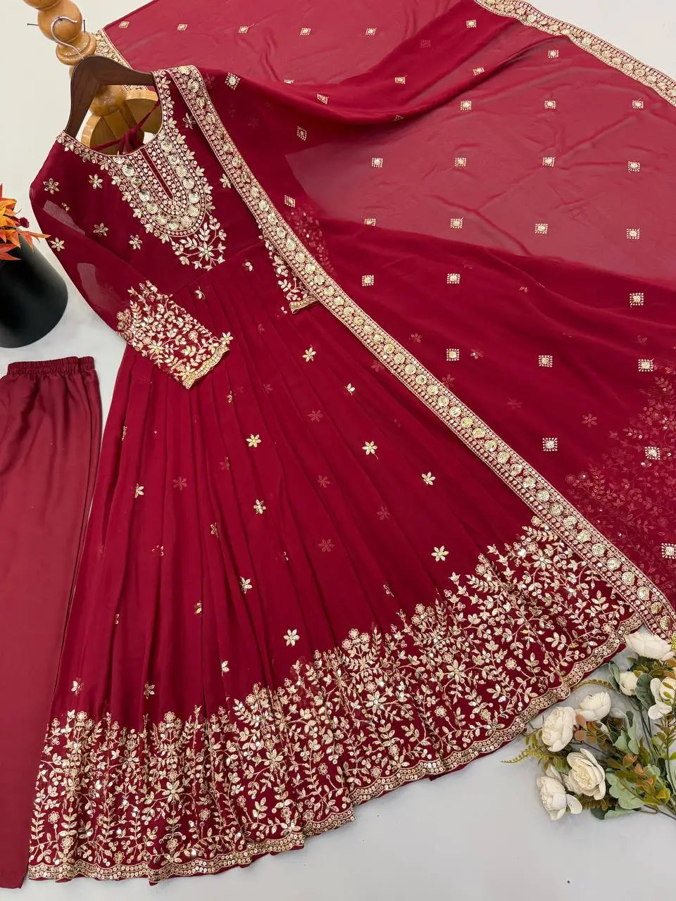 Heavy Georgette Sequin Anarkali Gown