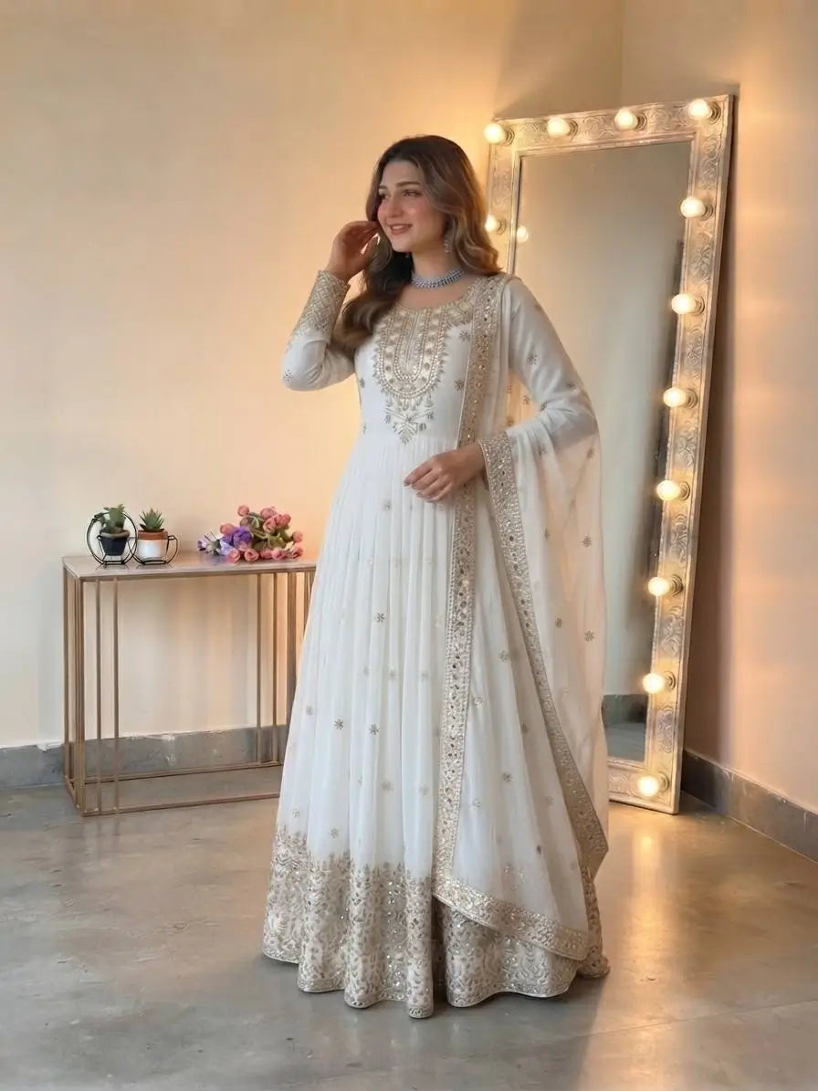 Heavy Georgette Sequin Anarkali Gown