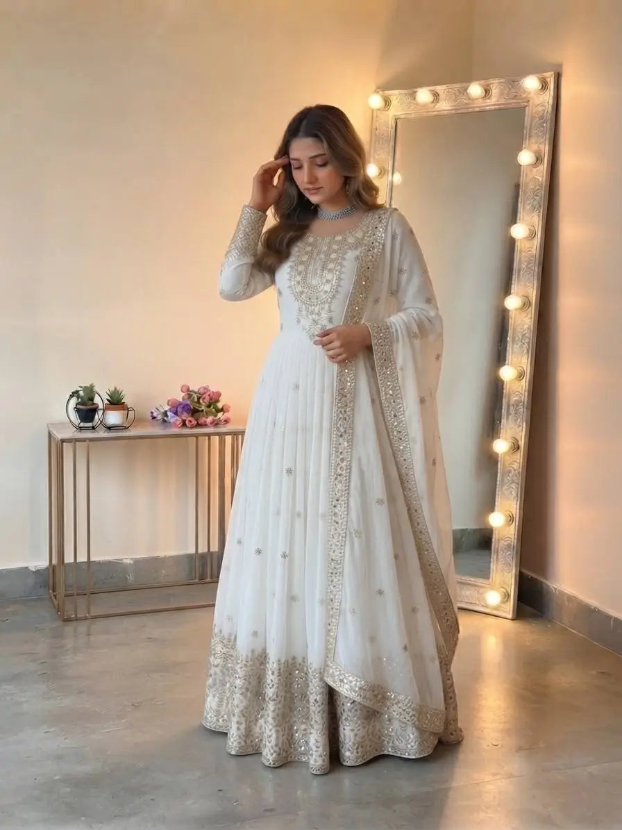 Heavy Georgette Sequin Anarkali Gown
