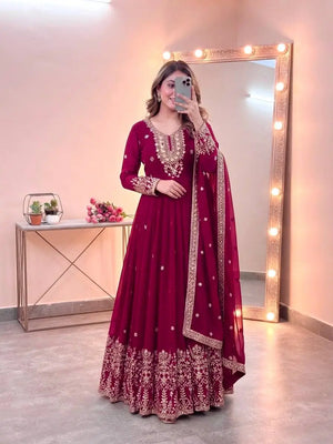 Heavy Georgette Sequin Anarkali Gown