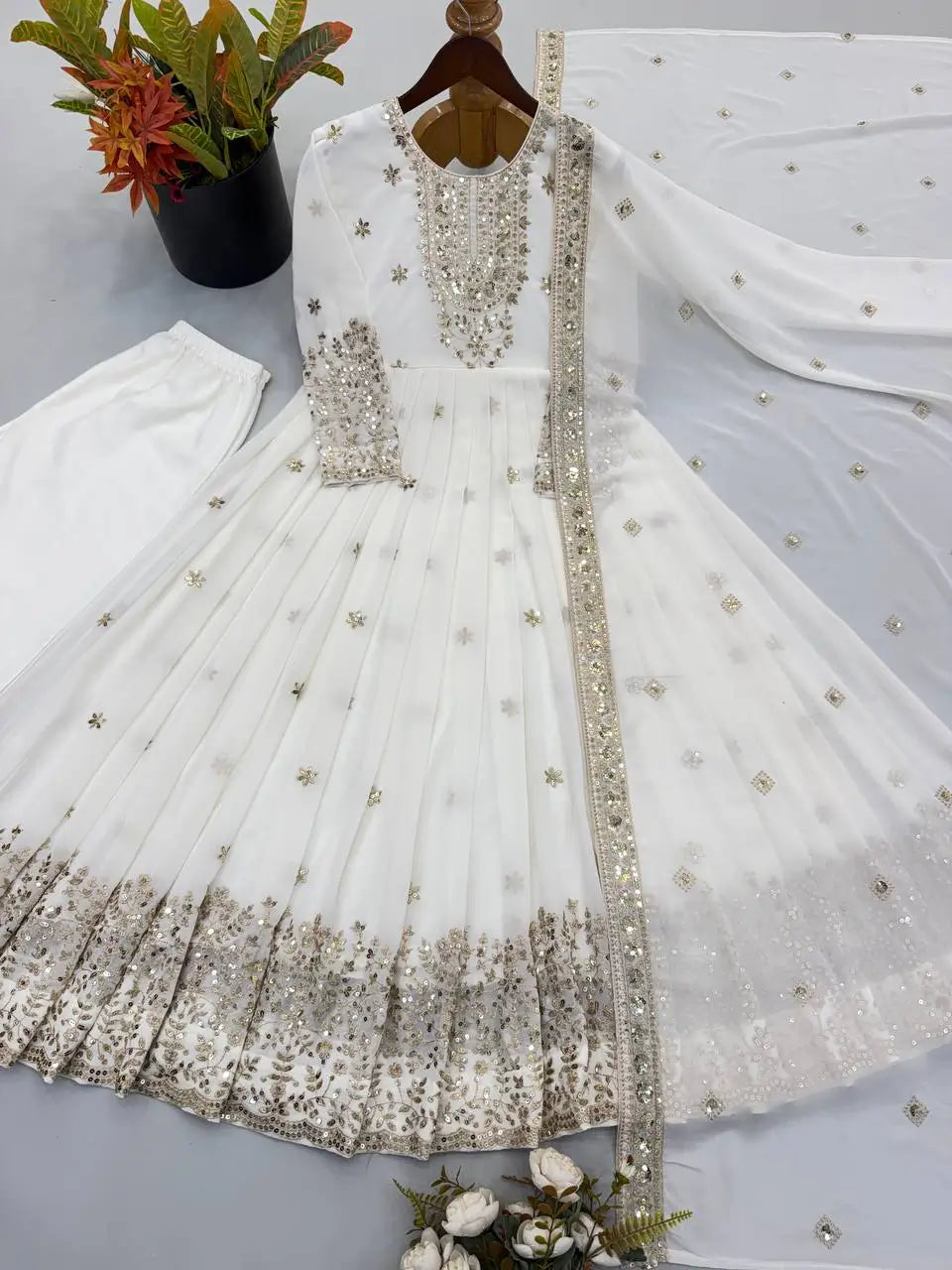 Heavy Georgette Sequin Anarkali Gown