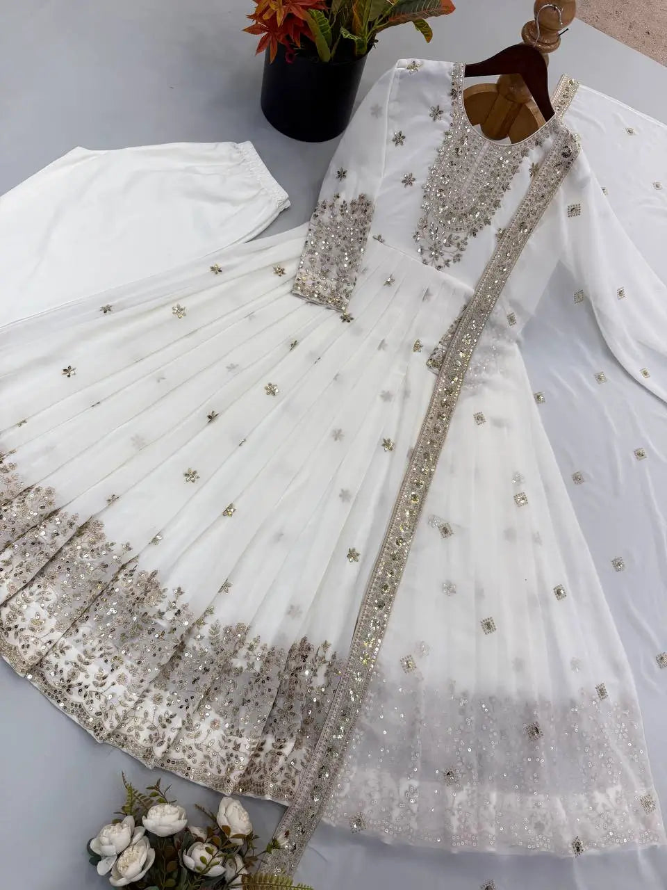Heavy Georgette Sequin Anarkali Gown