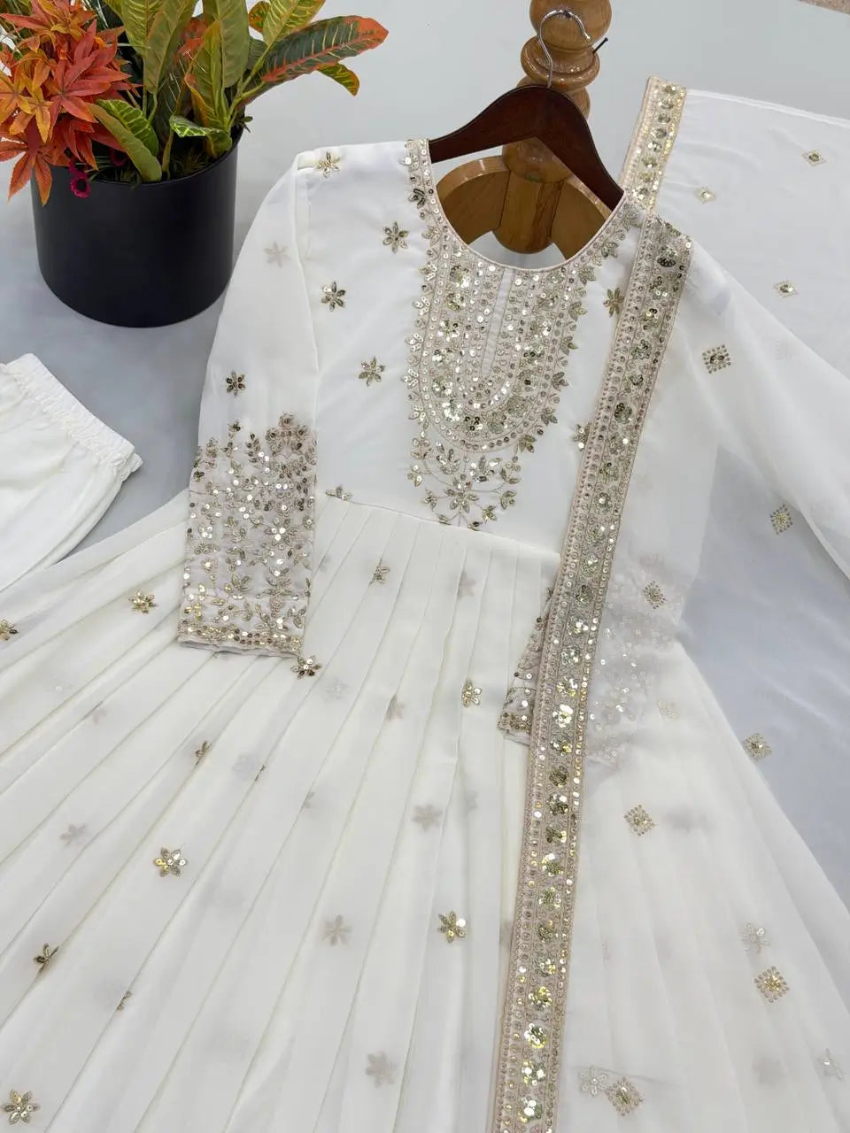 Heavy Georgette Sequin Anarkali Gown