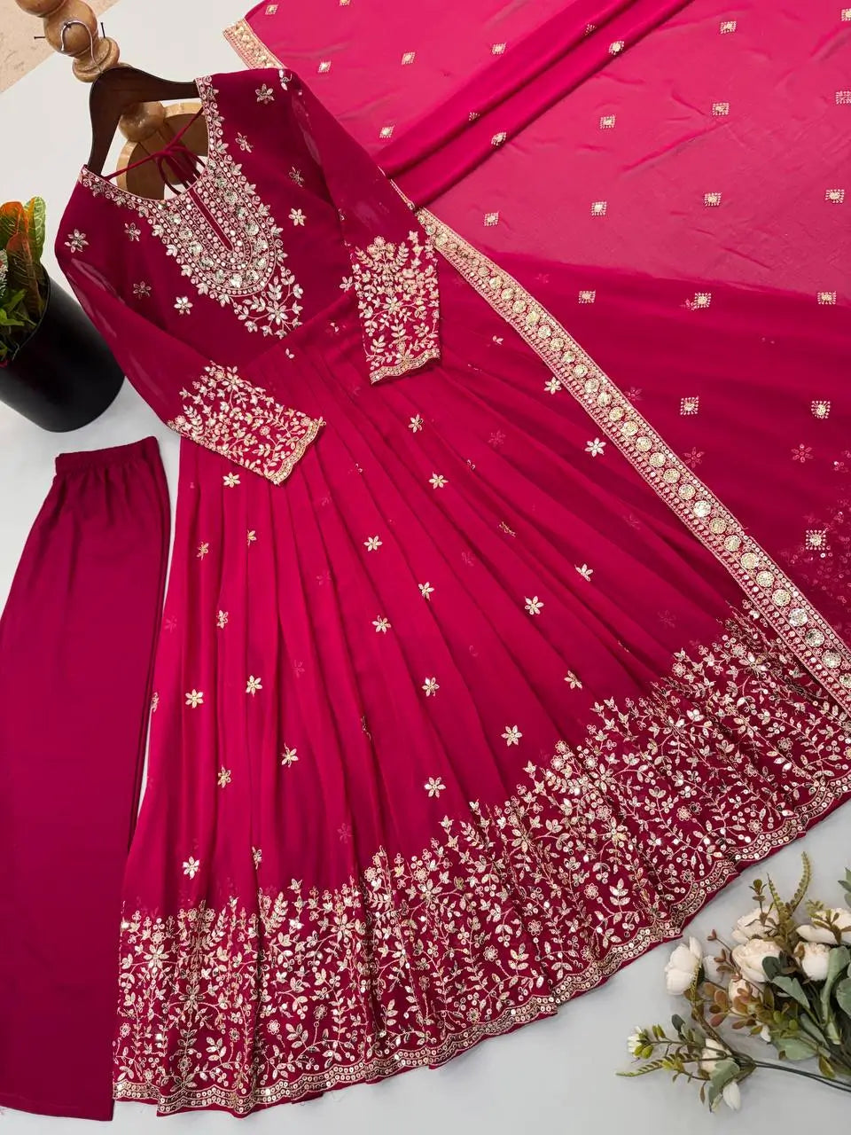 Heavy Georgette Sequin Anarkali Gown
