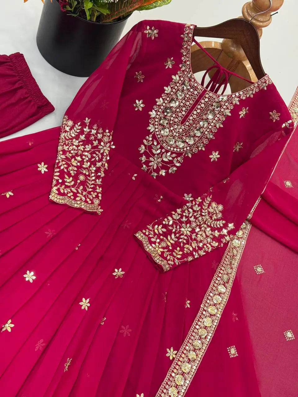 Heavy Georgette Sequin Anarkali Gown