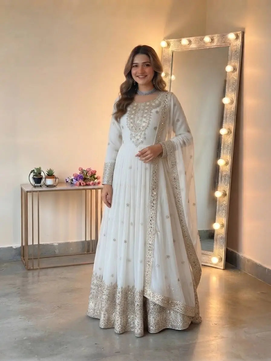 Heavy Georgette Sequin Anarkali Gown