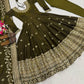 Heavy NC Vichitra Silk Embroidered Anarkali Suit Set with Dupatta