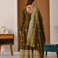 Heavy NC Vichitra Silk Embroidered Anarkali Suit Set with Dupatta