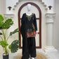 Heavy Rayon Thread Work Sharara Set Black